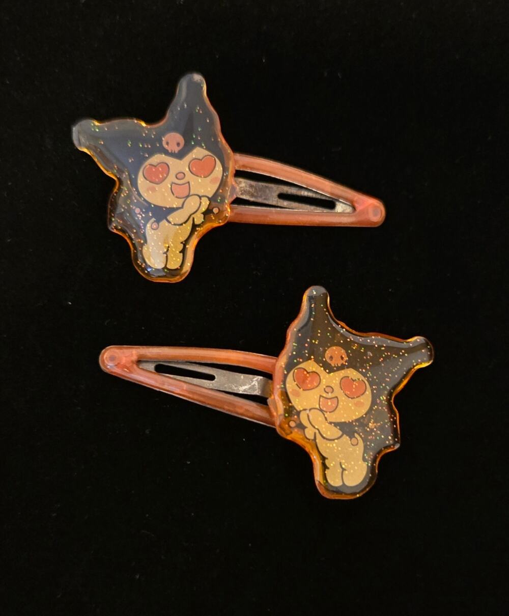 Vintage Y2K Kuromi Sparkle Hairclips